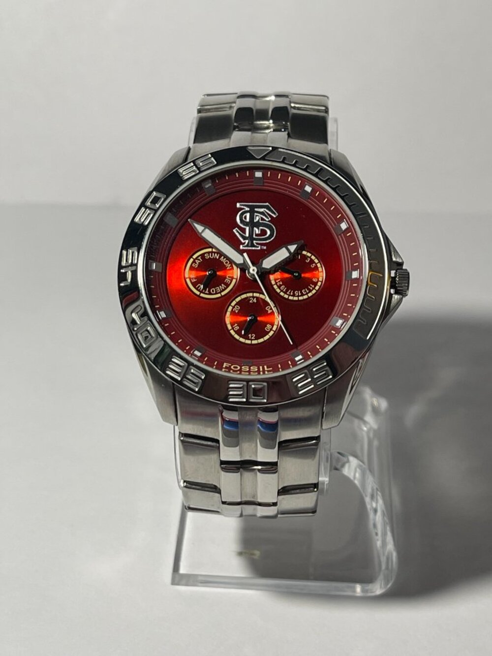 Florida State Seminoles NCAA Stainless-Steel Chronograph Watch by Fossil NEW